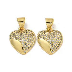 Brass Micro Pave Cubic Zirconia Pendants