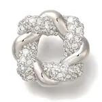 Rack Plating Brass Micro Pave Cubic Zirconia Charms