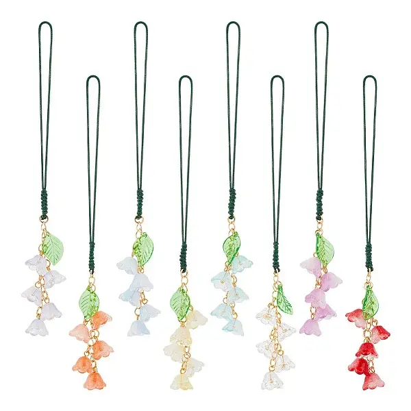 8Pcs Acrylic Mobile Straps