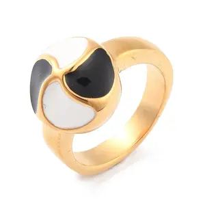 Enamel Windmill Finger Ring for Women