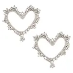 2Pcs Hollow Heart Handicraft Beading Felt Appliques