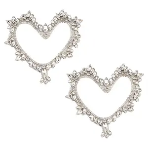 2Pcs Hollow Heart Handicraft Beading Felt Appliques