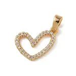 Brass Micro Pave Cubic Zirconia Pendants