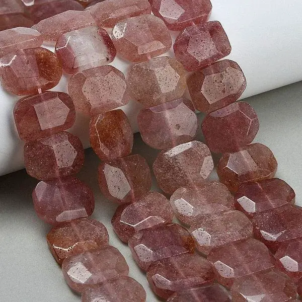 Natural Strawberry Quartz Strands Beads