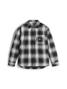 Tommy Jeans Prechodná bunda  čierna / biela