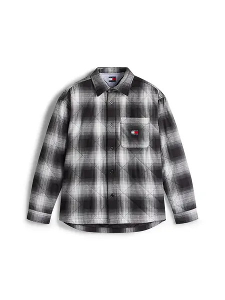 Tommy Jeans Prechodná bunda  čierna / biela