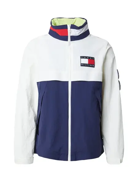 TOMMY HILFIGER Prechodná bunda  námornícka modrá / biela