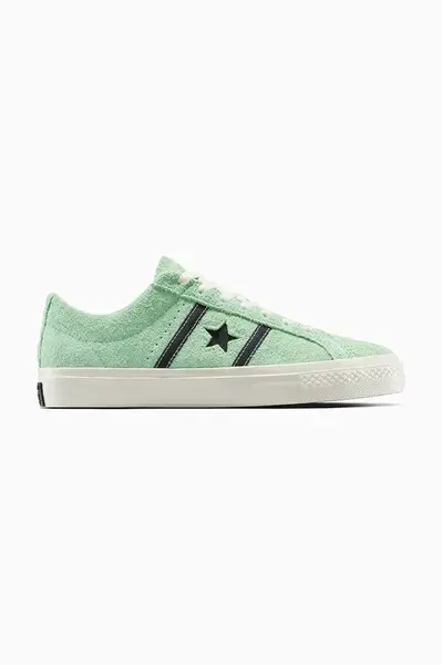 Semišové tenisky Converse One Star Academy Pro zelená barva, A10578C
