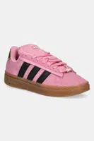 Semišové sneakers boty adidas GRAND COURT ALPHA 00s růžová barva, JH8669