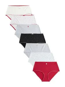 Next Nohavičky  sivá melírovaná / červená / čierna / biela