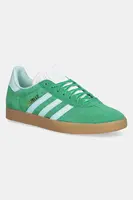 Semišové tenisky adidas Originals Gazelle zelená barva, JH7218