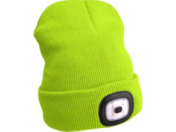 Čepice s čelovkou, nabíjecí, USB, zelená, univerzální velikost - EXTOL LIGHT EX43192 Barva: fluorescentní žlutá