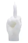 Dekorativní svíčka CandleHand F*ck you 380 g bílá barva