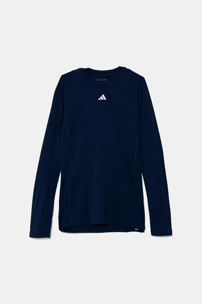 Dětské tričko s dlouhým rukávem adidas Performance tmavomodrá barva, s potiskem, JW7959
