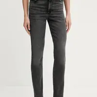 Džíny BOSS STATE-SLIM dámské, šedá barva, 50545012