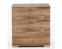 Noční stolek Easy Plus, 3 zásuvky, dub prkenný