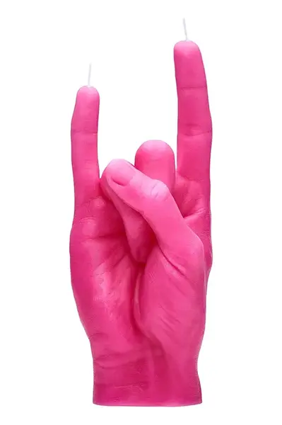 Dekorativní svíčka CandleHand You Rock 310 g růžová barva