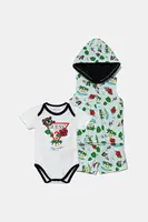 Kojenecká sada Guess 3-pack zelená barva, P5GG05 K6YW1