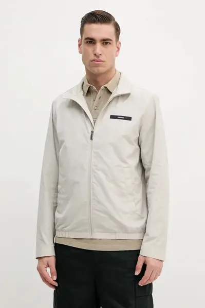 Bunda Calvin Klein béžová barva, přechodná, K10K114111