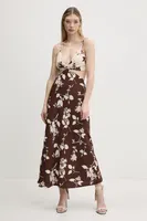 Šaty Abercrombie & Fitch hnědá barva, midi, KI159-5551