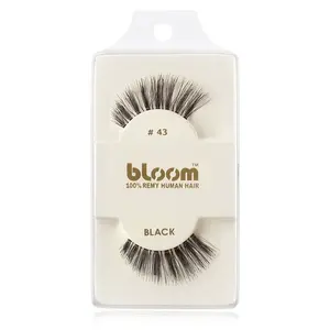 Bloom Natural nalepovacie mihalnice z prírodných vlasov No. 43 (Black) 1 cm