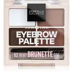 Gabriella Salvete Eyebrow Palette sada pre dokonalé obočie odtieň 02 In My Brunette Era 5.2 g