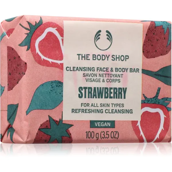 The Body Shop Strawberry Soap přírodní tuhé mýdlo 100 g