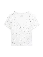 GUESS JEANS Tričko  hnedá / zelená / oranžová / biela