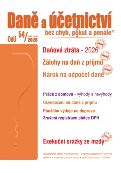 DaÚ 5-6/2026 Daně a účetnictví bez chyb, pokut a penále - Martin Děrgel