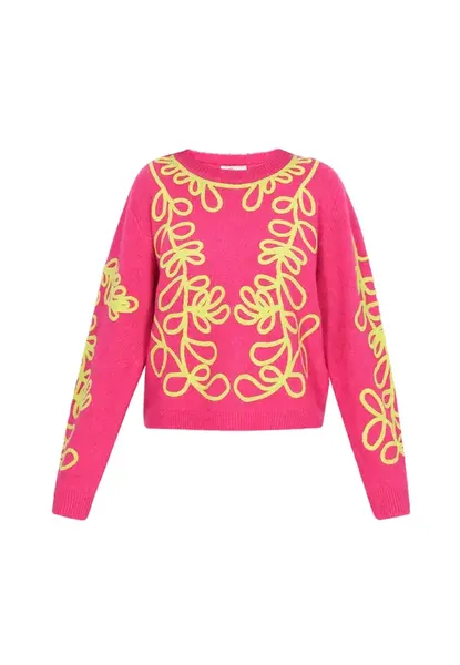 IZIA Sveter  žltá / ružová