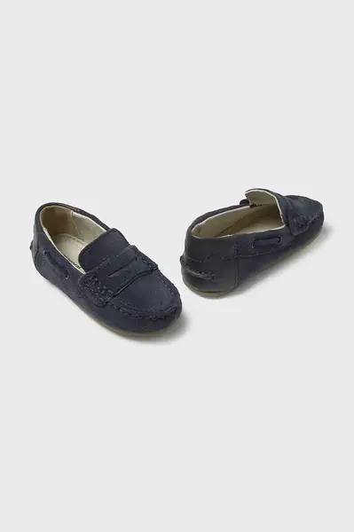 Dětské semišové mokasíny Mayoral tmavomodrá barva, 41668