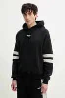 Mikina Hollister Co. pánská, černá barva, s kapucí, s aplikací, KI322-5006