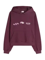 Bershka Mikina  pastelovo zelená / ružová / burgundská