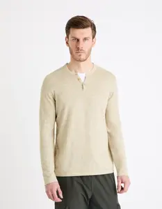 Celio Sweater henley Gelano - Men's