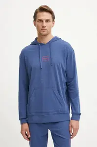 HUGO  mikina loungewear pánska bavlnená s elastanom