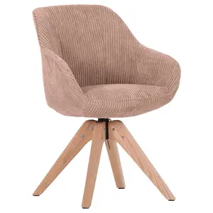 Ambia Home ŽIDLE S PODRUČKAMI, manšestr, růžová