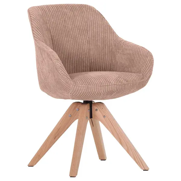 Ambia Home ŽIDLE S PODRUČKAMI, manšestr, růžová