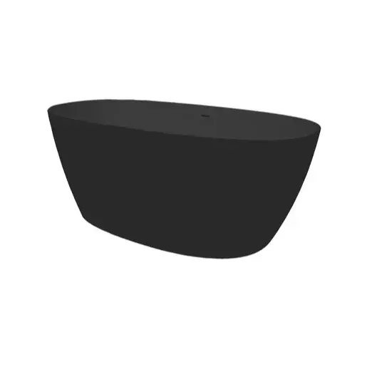 Voľne stojaca vaňa SAT Aula 160x78,7 cm liaty mramor ľavá aj pravá čierna SATAULA1600CM