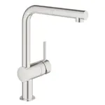 Grohe Minta drezová batéria s vyťahovacou sprškou supersteel 32168dc0 G32168DC0