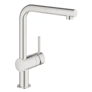 Grohe Minta drezová batéria s vyťahovacou sprškou supersteel 32168dc0 G32168DC0