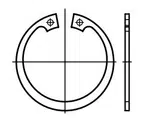 MDtools Pojistné kroužky do otvoru - vnitřní segrovky DIN 472, vnější průměr 16 mm, balení 10 kusů Vnější průměr: 24 mm