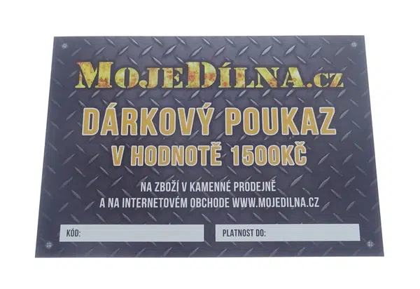 MDtools Dárkový poukaz MojeDílna.cz v hodnotě 1500 Kč - online, platba předem Varianta: Tištěný
