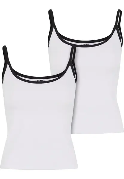 Urban Classics Top  čierna / biela