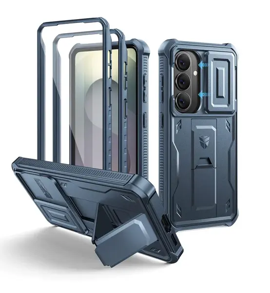 Dexnor 360 Kickstand Camprotector obal Samsung Galaxy S26, modrý