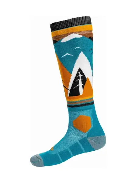 Meatfly sNB & SKI ponožky Leeway Sunflower Mountains | Žlutá | Velikost M