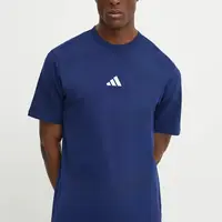 Bavlněné tričko adidas Essential tmavomodrá barva, s aplikací, JF1093