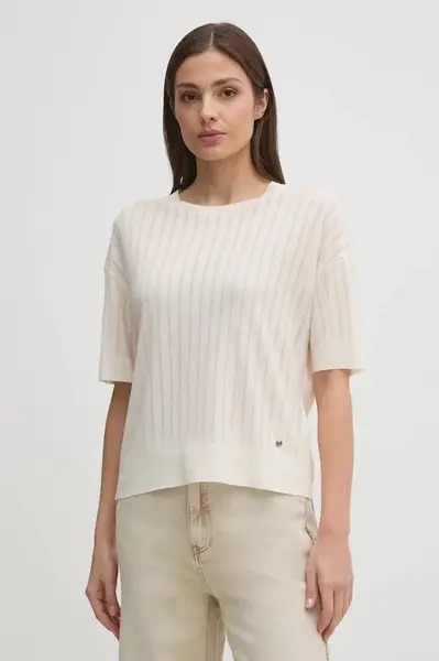 Tričko Mos Mosh béžová barva, 168390