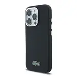 Lacoste PVC Iconic Petit Pique Metal Logo MagSafe Zadní Kryt pro iPhone 16 Pro Max Black