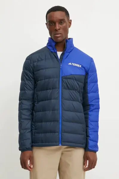 Péřová sportovní bunda adidas TERREX Multi tmavomodrá barva, JD8397