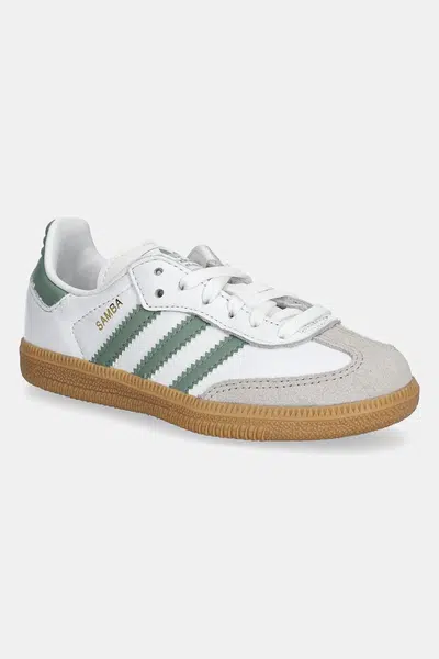 Dětské sneakers boty adidas Originals SAMBA OG zelená barva, JP5483